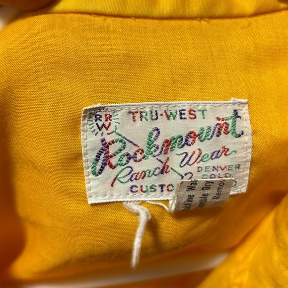 vintage rockmount weatern wear mens long sleeve diamond snaps great condition - Picture 3 of 3